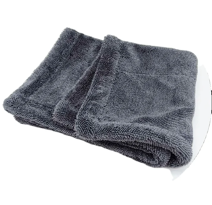 Edgeless microfiber 1200 1400 gsm wash car care microfibre detailing auto micro fiber cloths cleaning twisted loop drying Towels