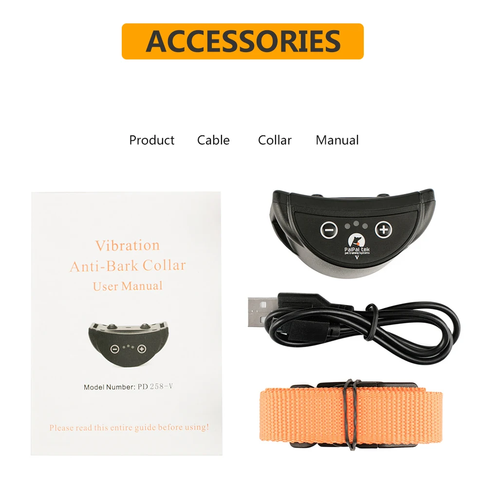 waterproof electronic bark shock dog training collar dog bark control devices
