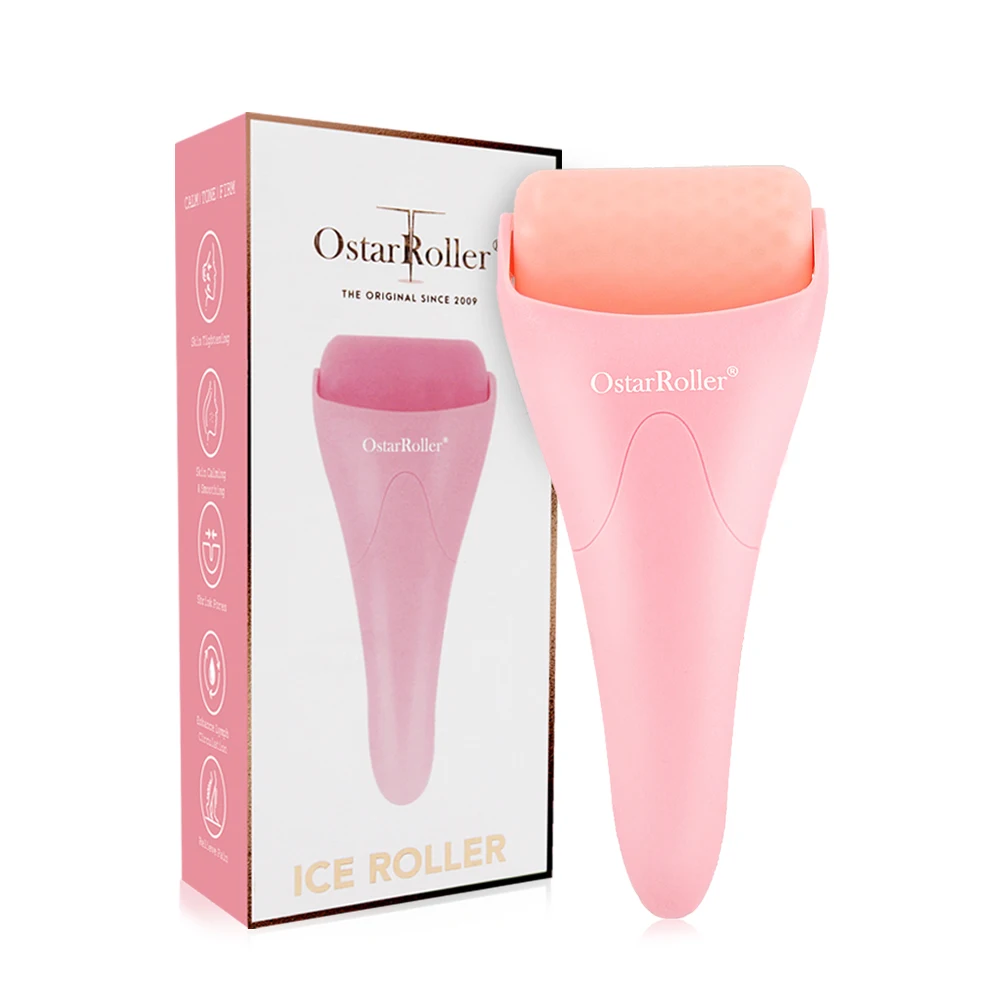 Custom Silicone Skin Cooling Derma Roll System Cold Ice Roller Massage For Home Use Sunburn Repair Sunless Body Facial Massager