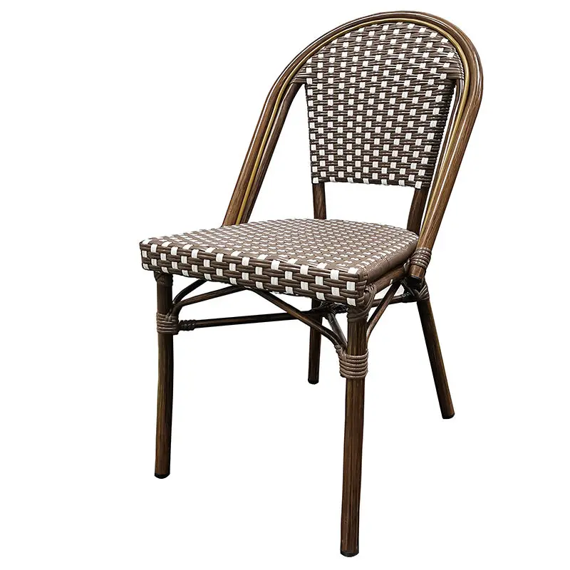 High Quality French Style Outdoor Bistro Dining Cafe Leisure Rattan Chairs For Sale