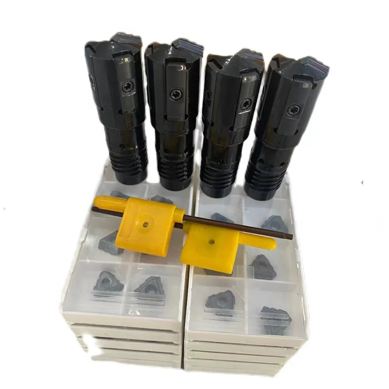 Indexable Gun Drill Inserts for Nonferrous Metals Diamond Surface Finish External Chip Removal Deep Hole Drill for Steel