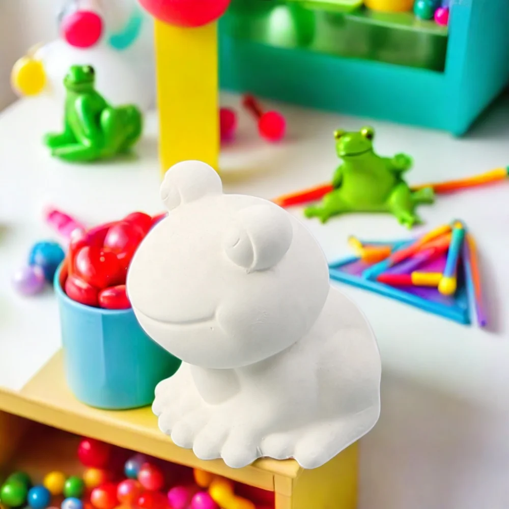 Wholesale Creative DIY Painting Set Matte Glazed Clay Frog Cut Animal Educational Toys for Kids Drawing Paper Gifts Set