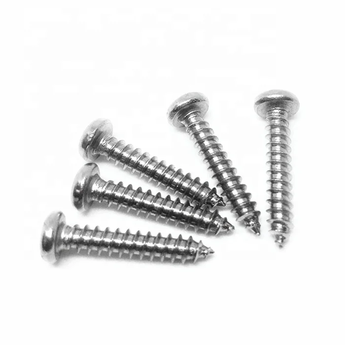 High quality stainless steel micro precision DIN7981 cross recessed pan head tapping screw