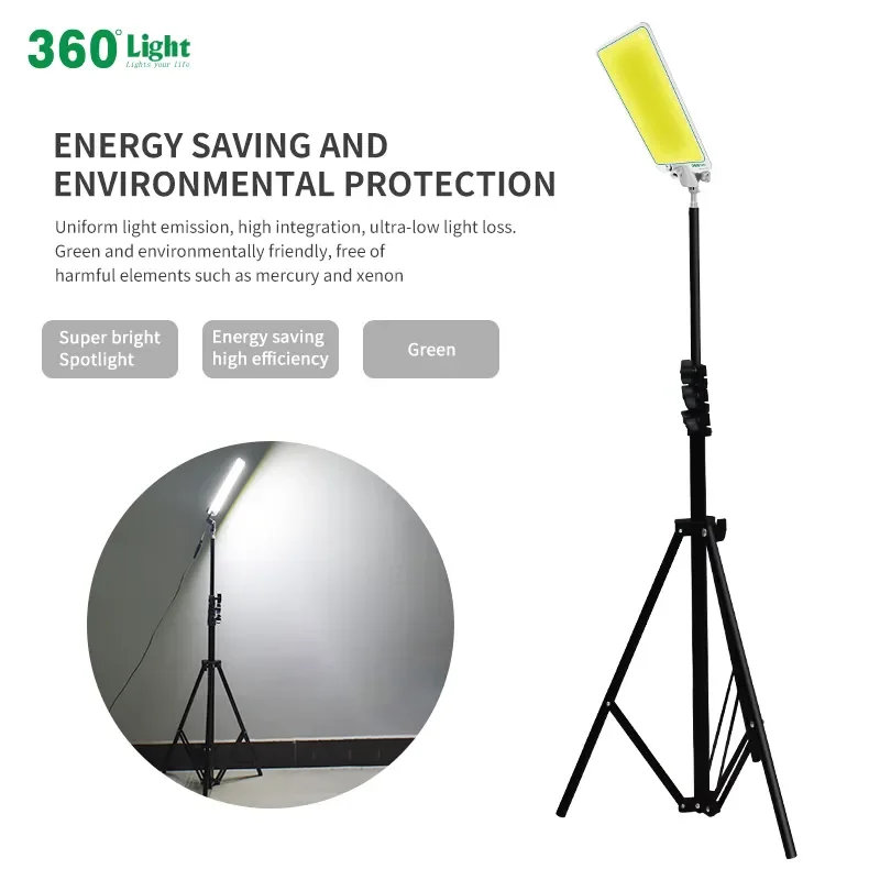 Conpex FR-20 Lightweight Portable Telescopic Rod LED Light 19W 2100LM Remote Control Tripod Fixed COB LED Fishing Hiking Diving
