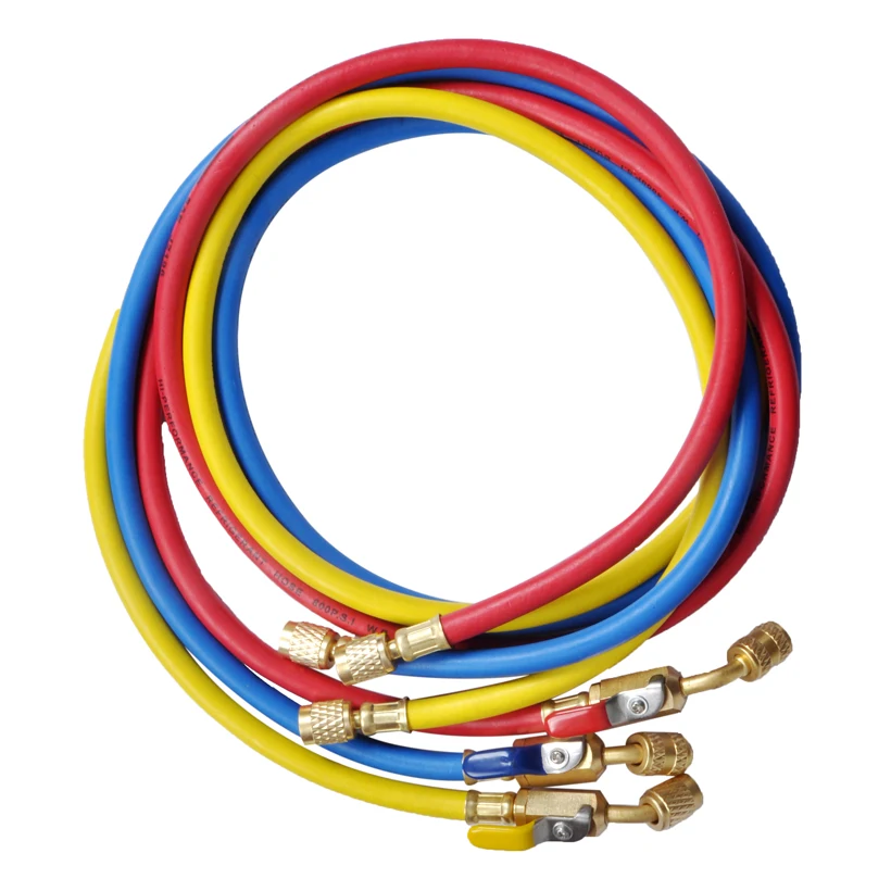 Refrigerants Charging hose R410A R32 Gas Charging hose With shut off valve for AC service