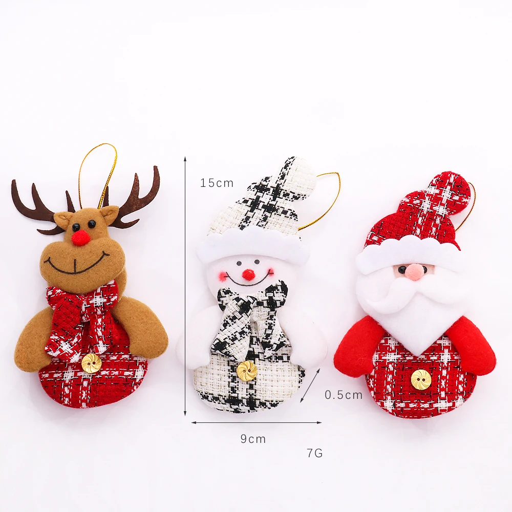 Manufacturer Christmas tree decorations felt pendant Santa Claus dolls Christmas Tree pendant
