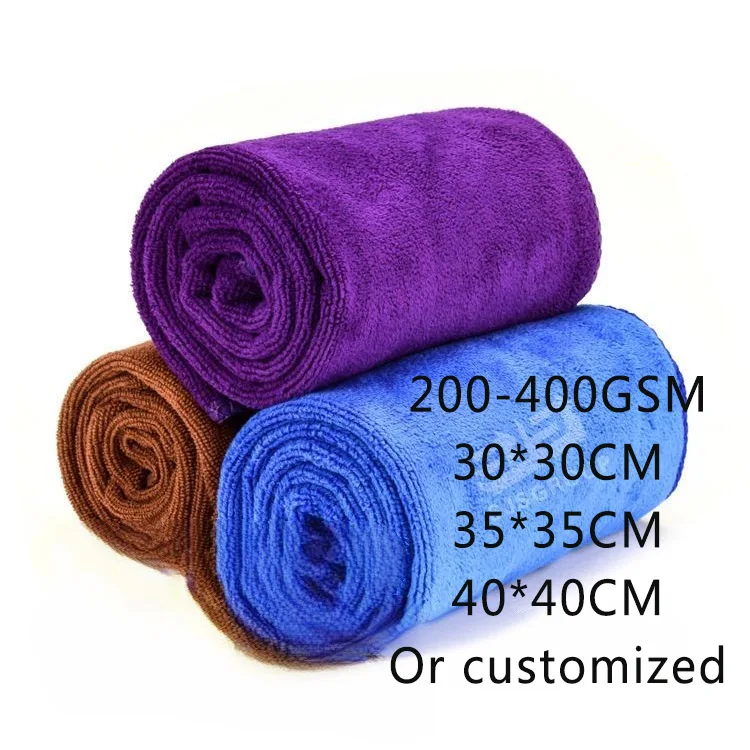 Wholesale Custom 40*40cm 300gsm Cleaning Rags Microfiber Car Kitchen Cloths Multicolor Dish