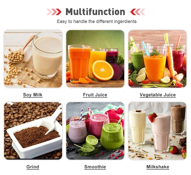 New Design 1.6L High Speed Food Mixer Commercial Blender Juicers Smoothie Blender With Soundproof Cover