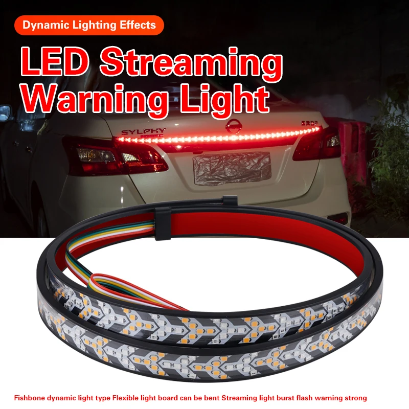 Fishbone Pickup Truck Taillights Bar Solid Red/yellow Turn Signal Tail Light Bar LED Truck Tailgate Light