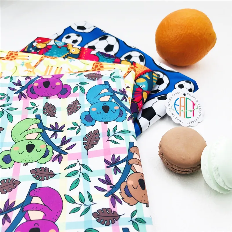 High Quality Knitted Gauze Muslin Cotton Fabric with Digital Printing Flower Cotton for Dress