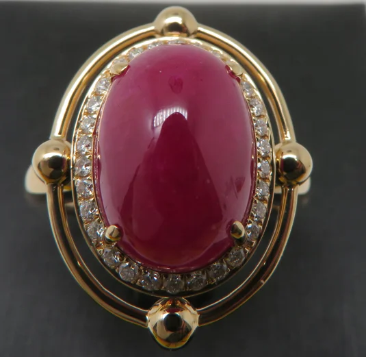 Fashion Jewelry 18K Ruby Ring Unique Design Luxury 18K GOLD CLASSIC Yellow Gold Wedding Bands or Rings Party Rock Silver Jewelry