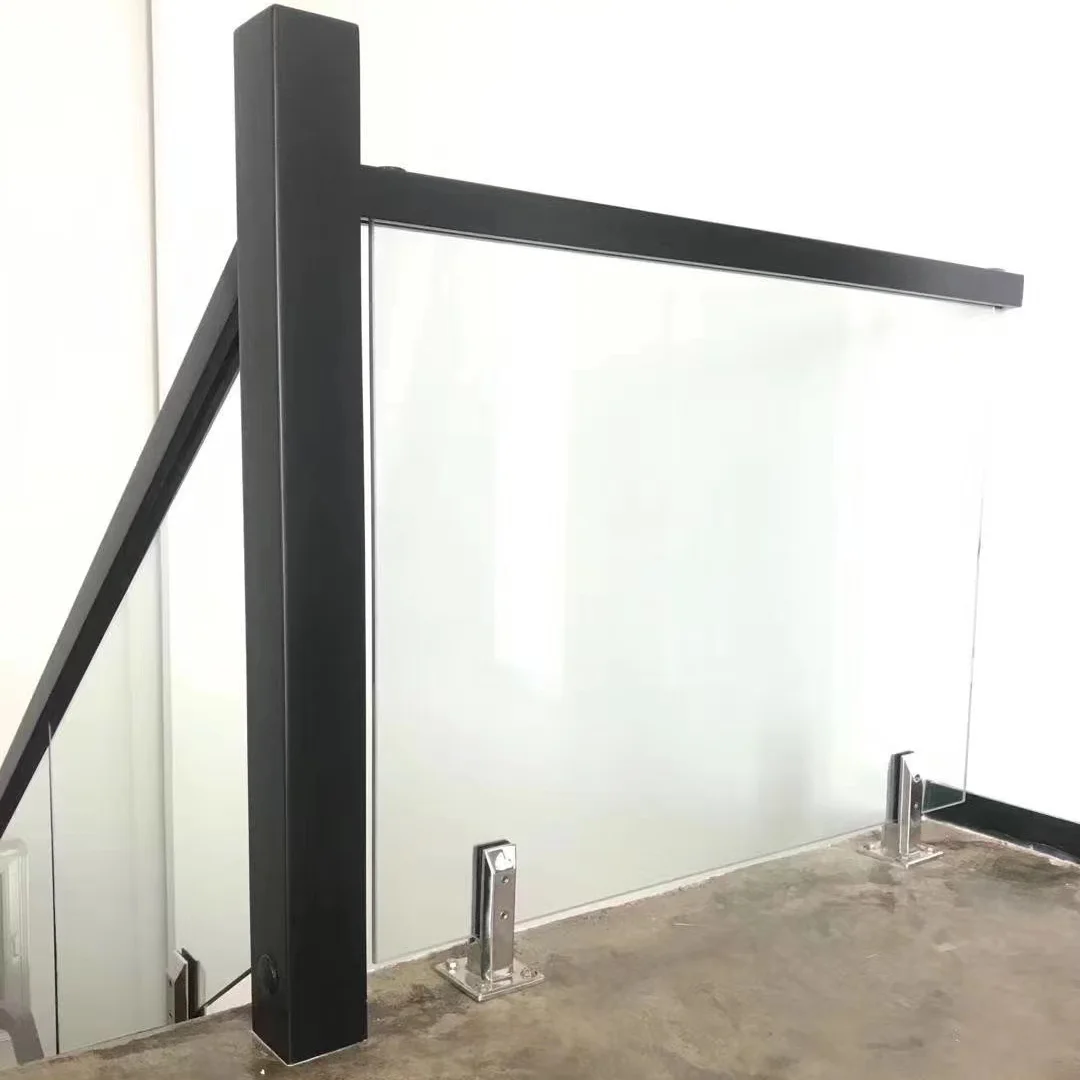 Modern Stylish Indoor Glass Holder with Stainless Steel 304 Spigot Base Durable Durable Stair Parts for Staircase Railing