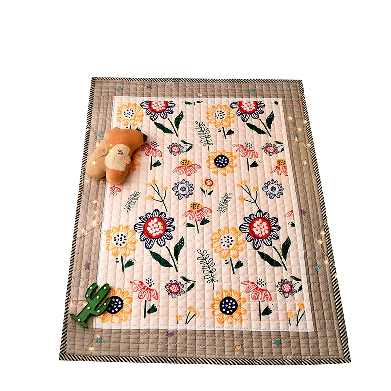 comfortable soft cotton folding baby play game mat creeping mat