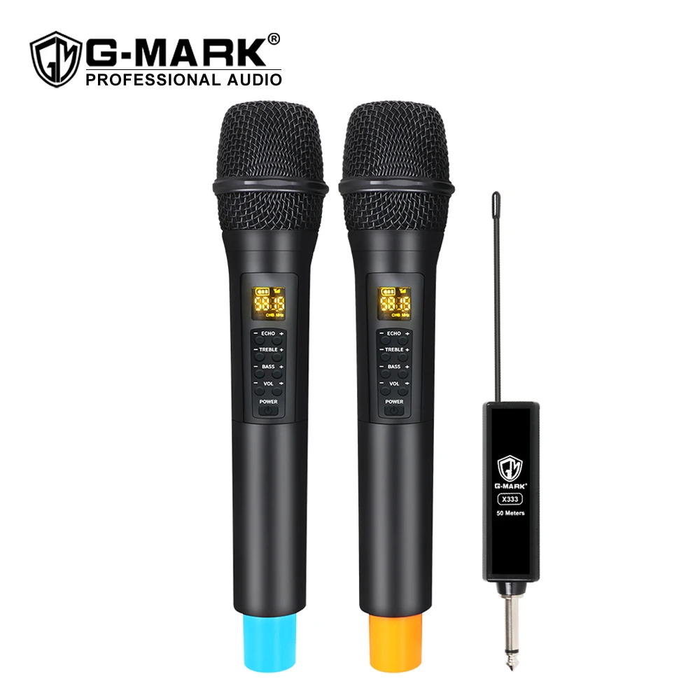 G-MARK X333 профессиональный УВЧ головной динамический микрофон эффект реверберации караоке беспроводной микрофон для динамиков шоу