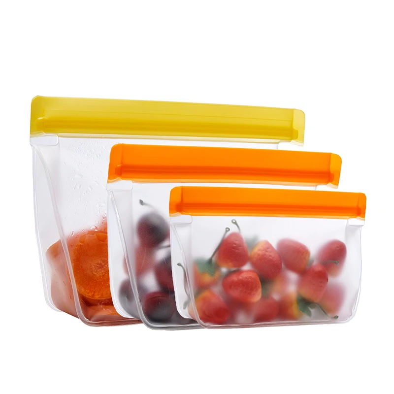 Customized Food Grade Clear Plastic Ziplock Pouch Recycled Materials for Storing Fresh Fruits and Vegetables