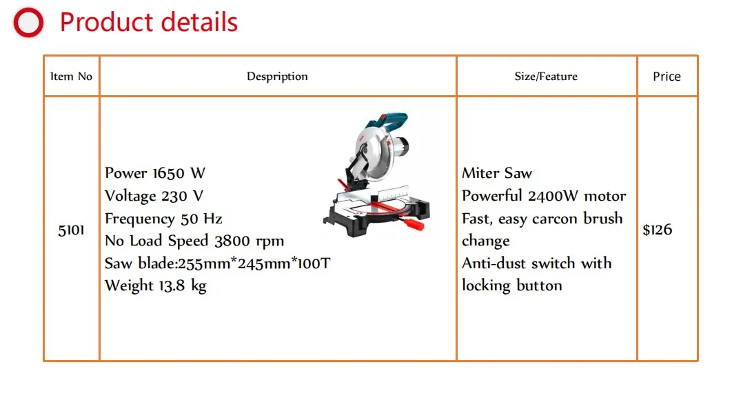 
Ronix 1650W 255mm Brushless Power Tools Wood Saw Sliding Compound Miter Saw Model 5101 