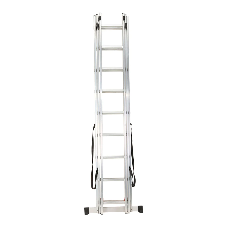 High Quality Aluminium Ladder Ce/en131 Certificate 225 Lbs 3x9 Section Extension Ladder