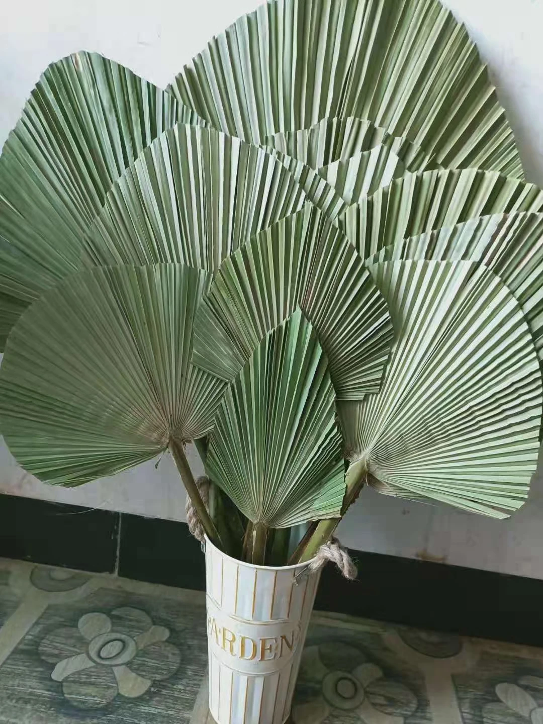 Boho Wedding Decor Natural Flower Plant Preserved Large Tropical Dry Palm Spears Fan Leaf Bleach White Small Dried Palm Leaves