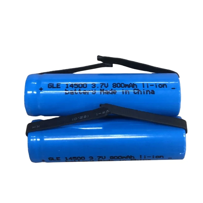 Shaver 3.6v 14500 lithium battery 14500-2s 7.4v 800mah 14500 cell
