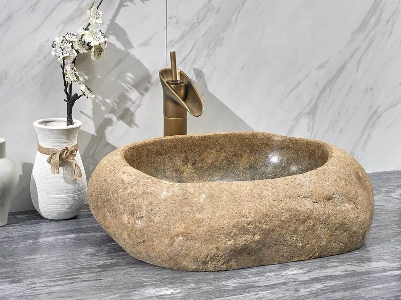 Hot Sale Unique Design River Stone Wash Basin