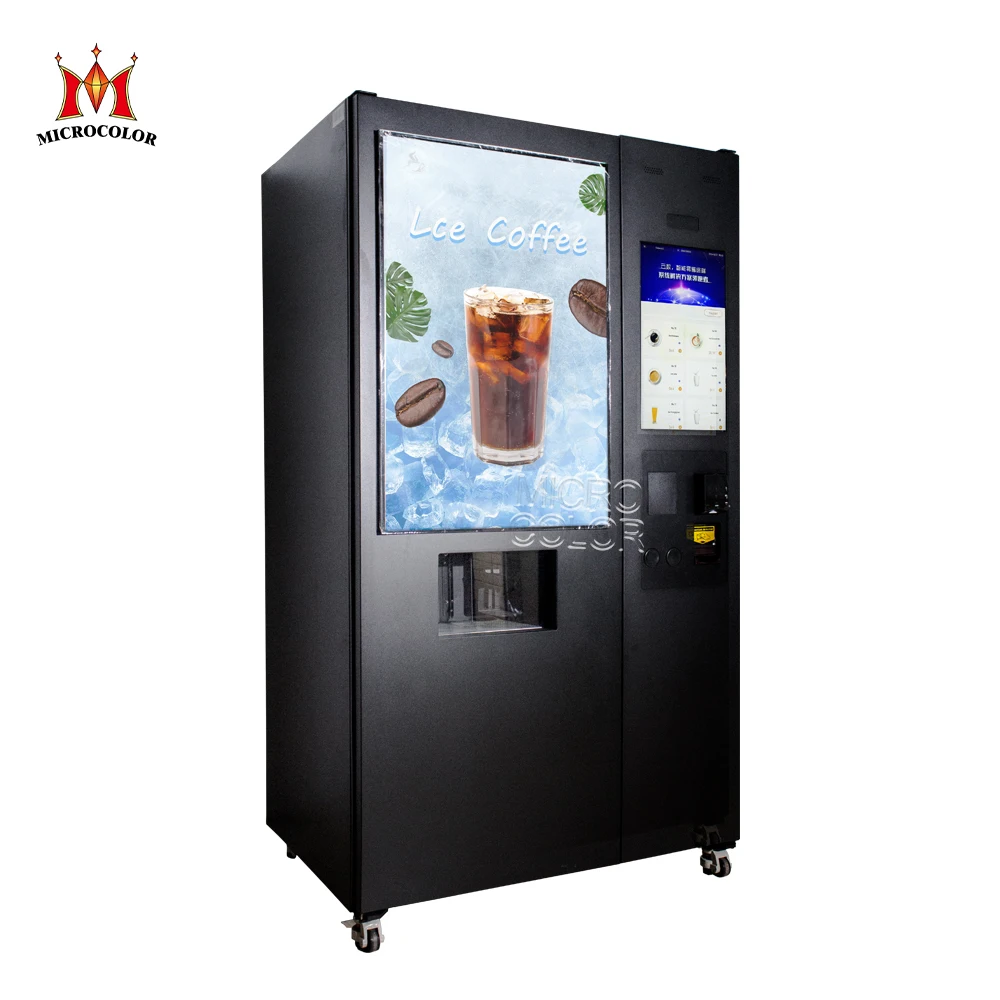 OEM Self-Service Coffee Machine Hot and Cold Coffee Vending Robot Touch Screen Automatic Coffee Vending Machine