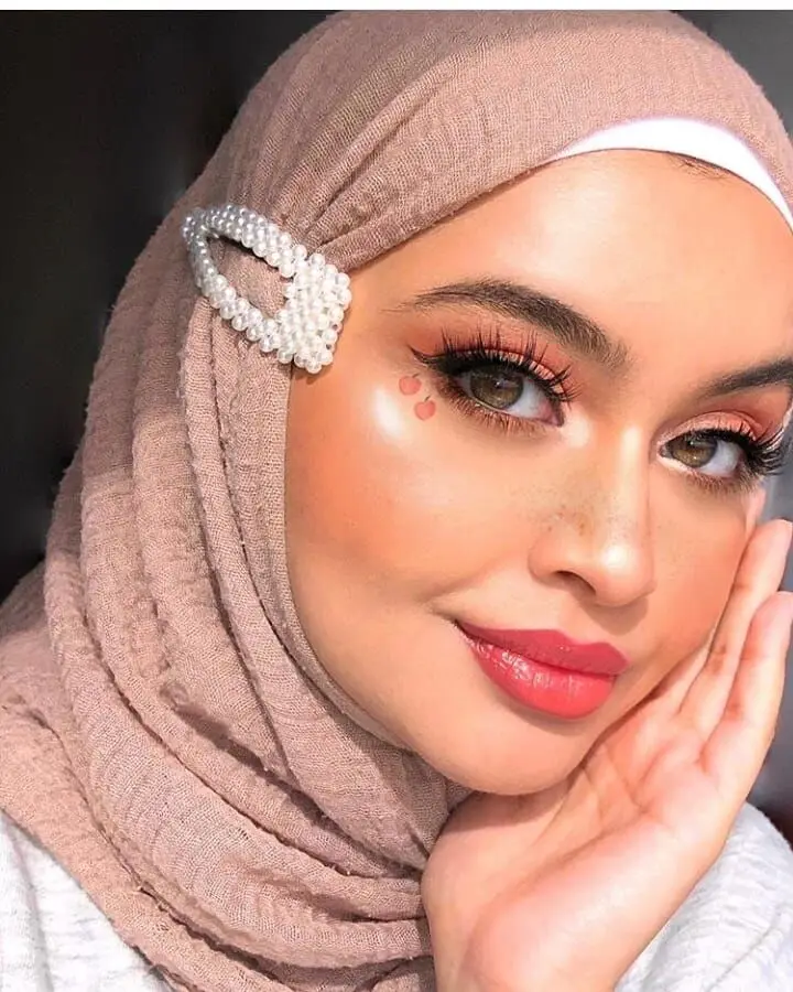 Заколка для шарфа с белым жемчугом для женщин, модная женская заколка для волос, зажим для хиджаба