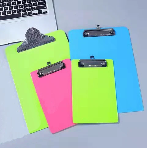 OEM School Student Stationery Eco-Friendly Custom Size Clipboard With Spring Clip Suitable For Writing