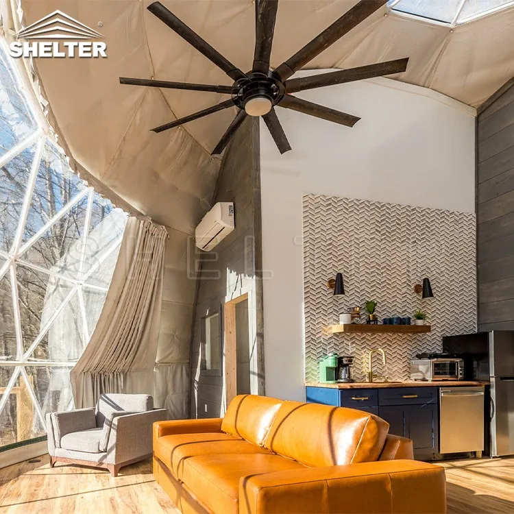 Prefabricated  PVC House Dome Hotel Tent for Sale Dome House and Glamping geodomes Geodesic Dome