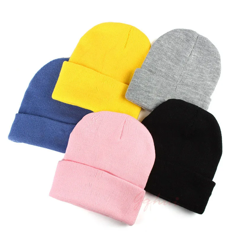 Trendy Winter Hats Outdoor SKI Cold Children Autumn Winter Warm Knitted Merino Wool Beanie