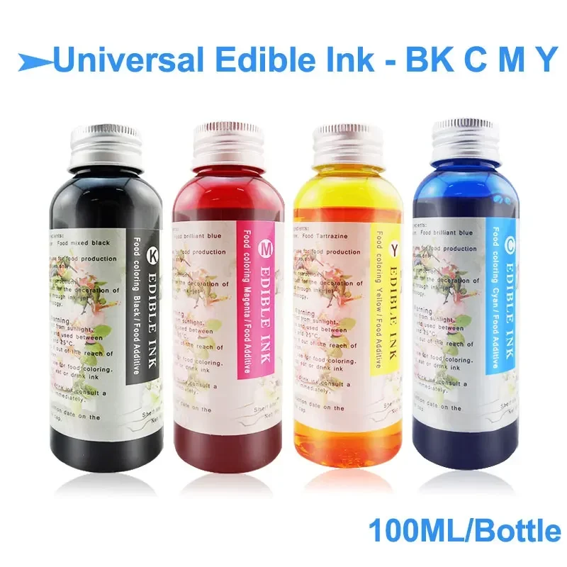 100ML Cake Coffee Ink For Canon For HP For Epson Printer Cake Coffee Chocolate Safe Additive Coffee Machine Ink