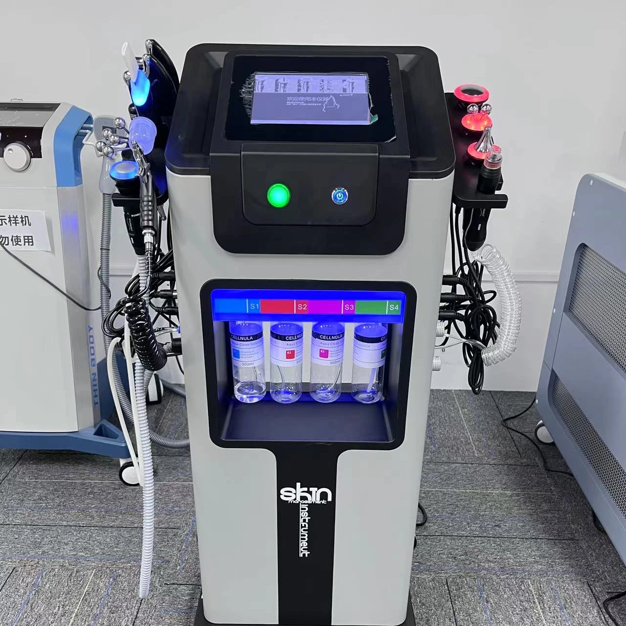 500W power mesogun no needle hydrogen oxygen machine black pearl big bubble for beauty salon