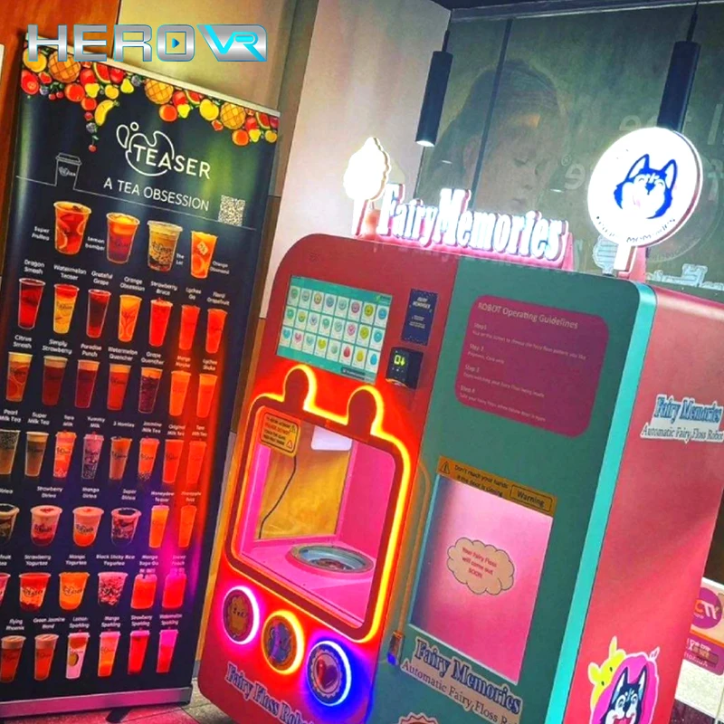 HEROVR Shopping Mall Crowd-attracting Kid-magnet Snack Flower Cotton Candy Vending Machine