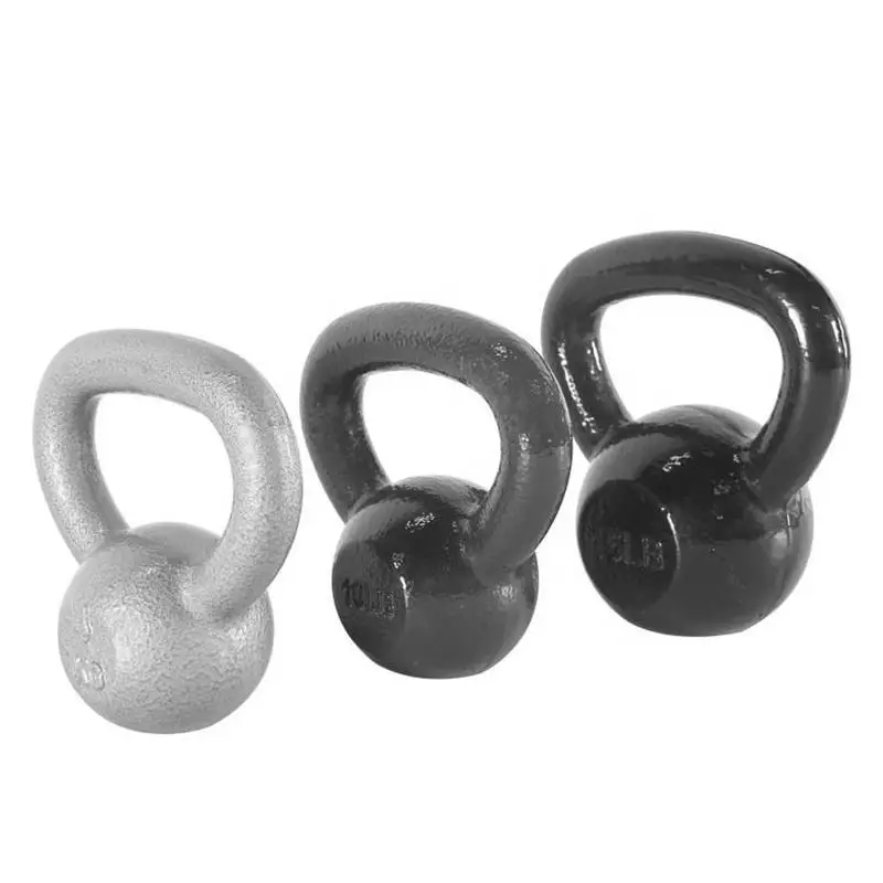 Custom Logo Cast Iron Kettlebell Hammerton Powder Coated KG 5lb-100lb Kettle Bells