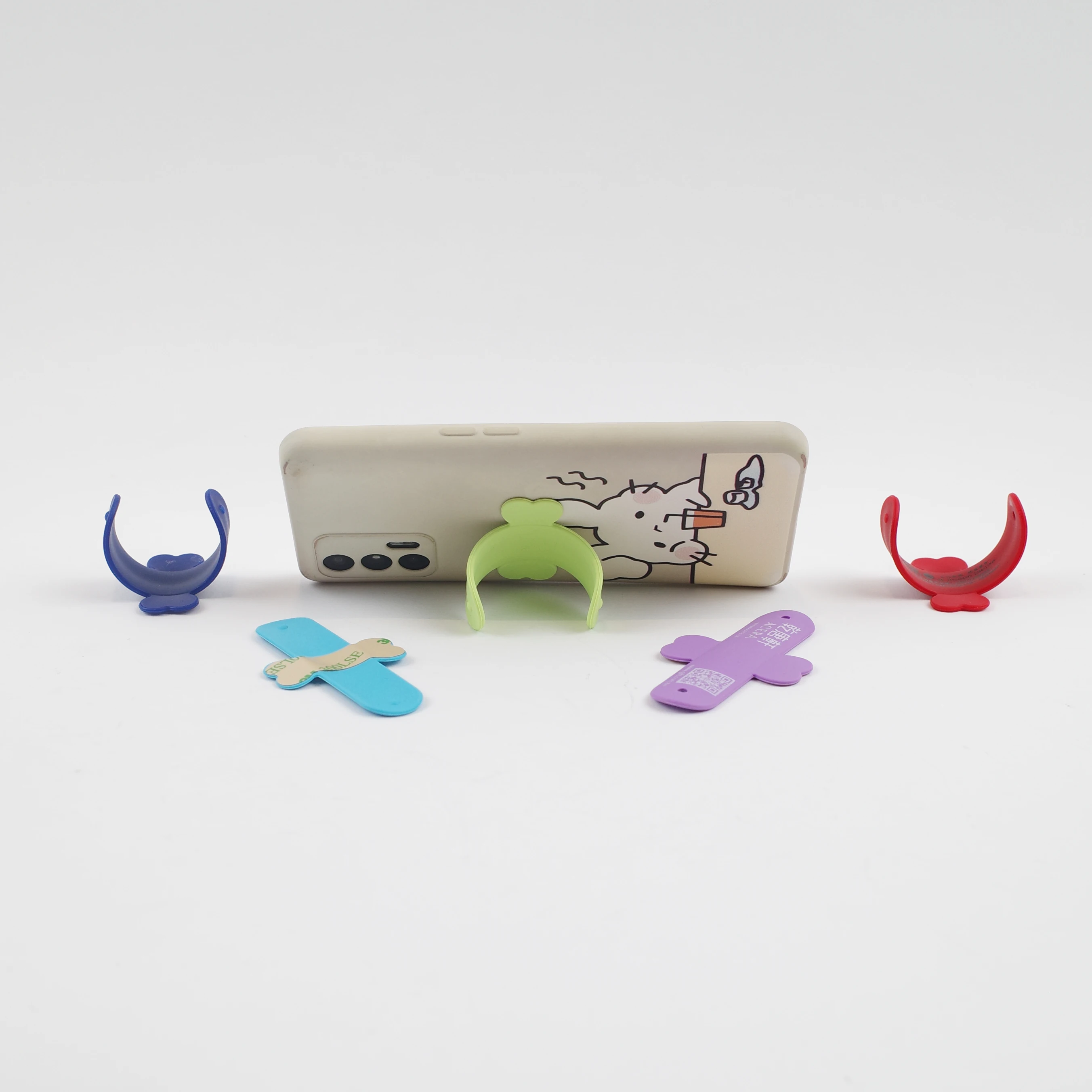 Universal Color Phone Holder Silicone Cell Mobile Phone Custom Stick On Stand
