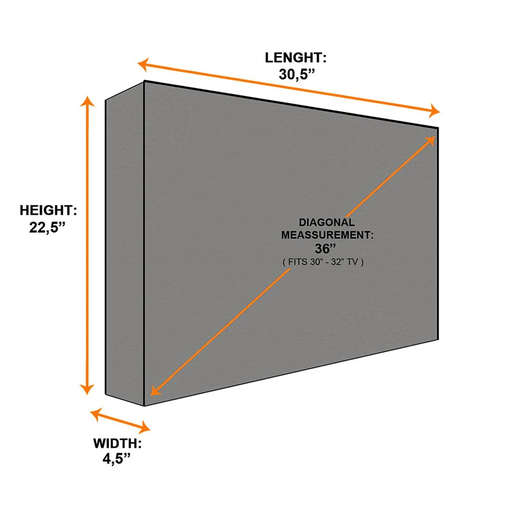 Наружный пылезащитный погодостойкий чехол для телевизора 50 - 52 дюйма