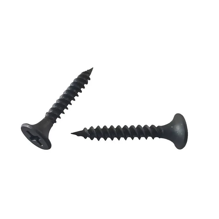 China Manufacture bugle head  fine/coarse thread Black Oxidation Countersunk Screw 6# 8#