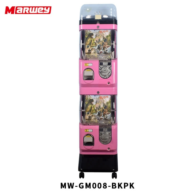 Kids Coin Operated Gashapon Vending Machines Factory Wholesale Customizable Candy Gumball Bouncing Ball Capsule Prize Machine