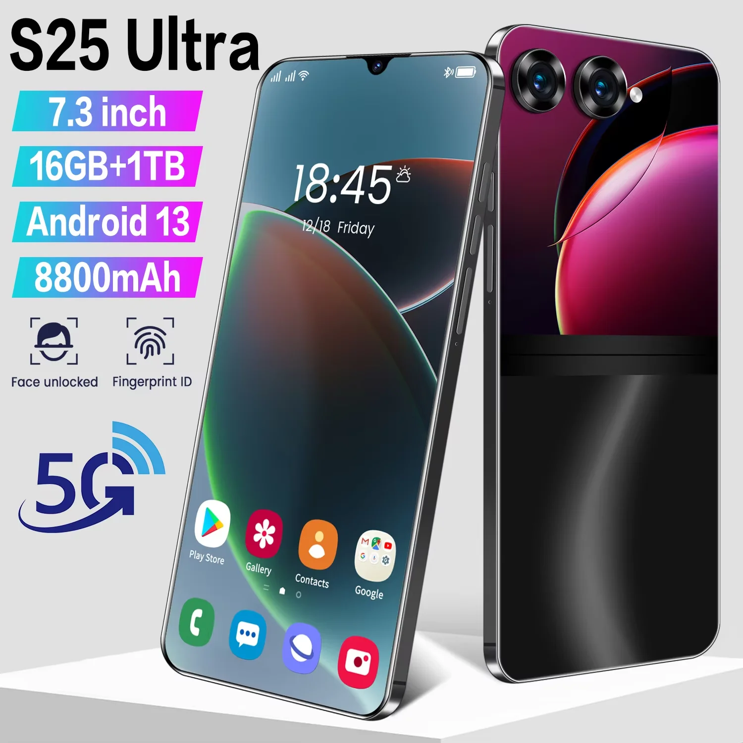 Popular S25 Ultra High quality Unlocked Smartphone Dual SIM 5G S25 Ultra Cell Phones 16GB+1TB Gaming Mobilephone