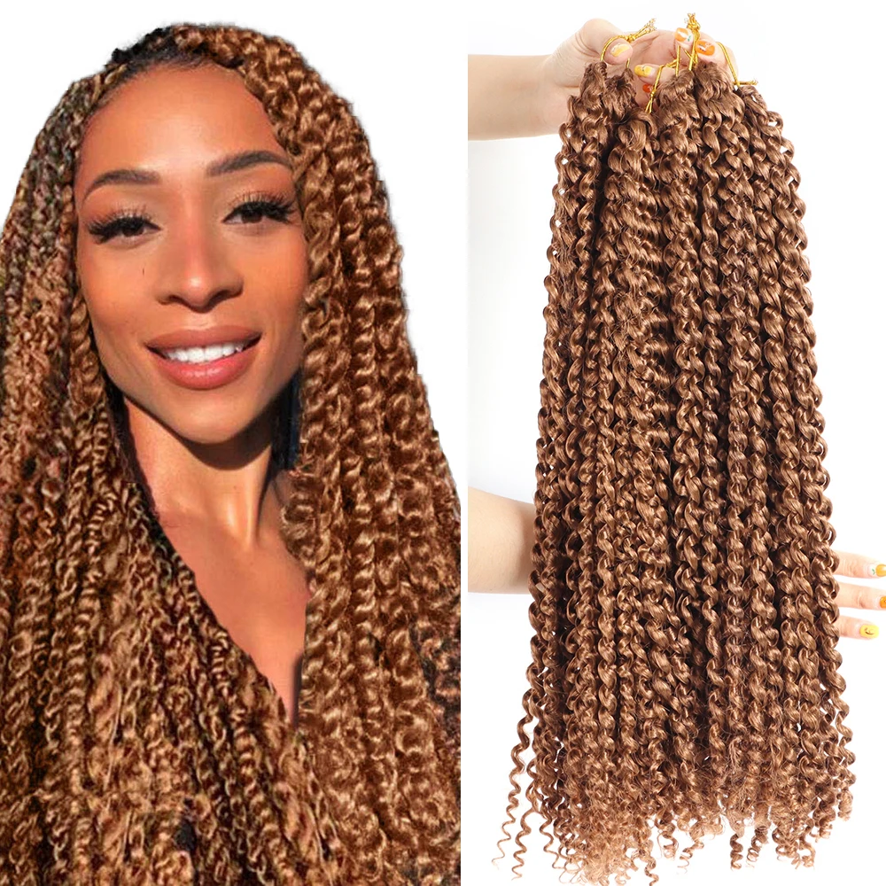Factory Dropshipping free tress pre loop twist passion wavy jamaican bounce curly braids crochet hook for hair extensions waves