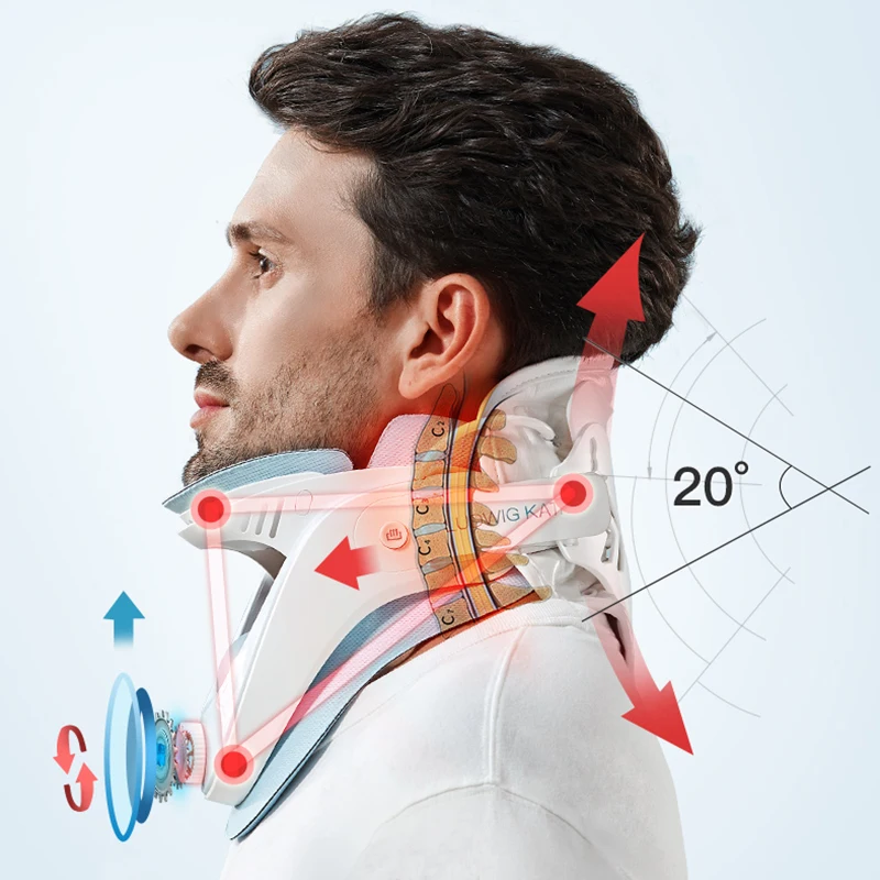 Rehabilitation Treatment Home Care Neck Brace Support Adjustable Cervical Stretcher Vertebra Traction Device Soft Ne