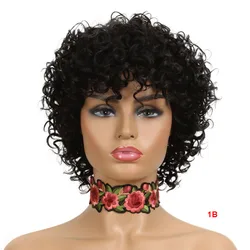 purple red lace frontal 100% turkish brazilian women men afro short kinky deep curly water wave synthetic remy human hair wig