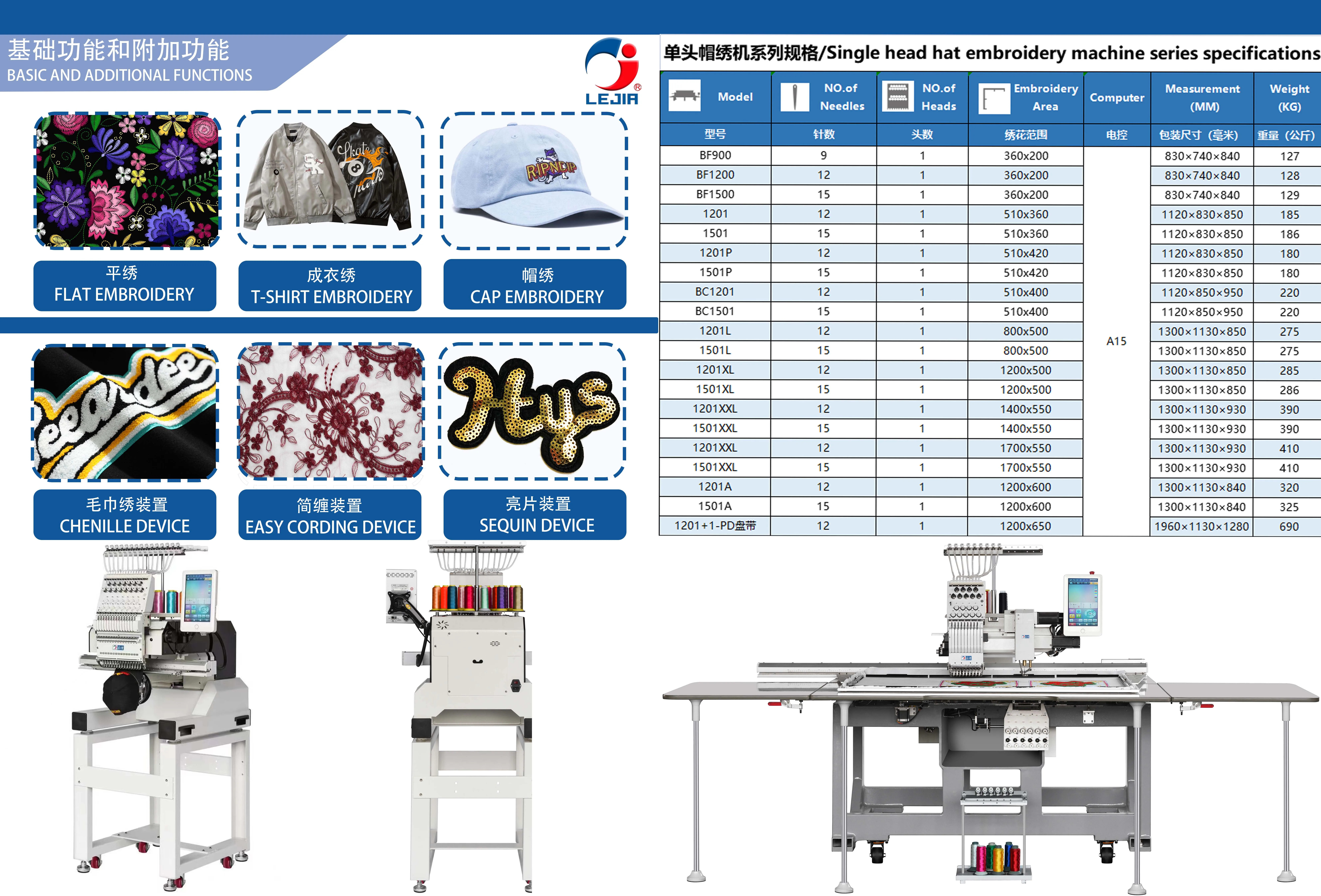 LEJIA embroidery label machine 1 head embroidery machine china embroidery machine