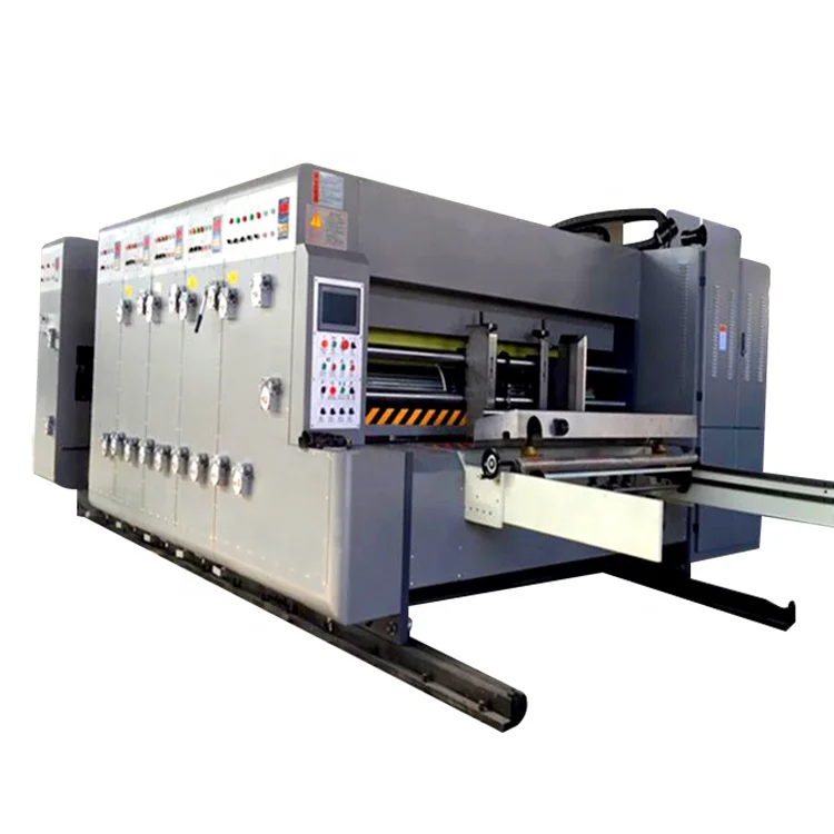 Automatic ink 4 colors printing slotting die cutting machine / High quality hot selling printing slotting die cutting machine
