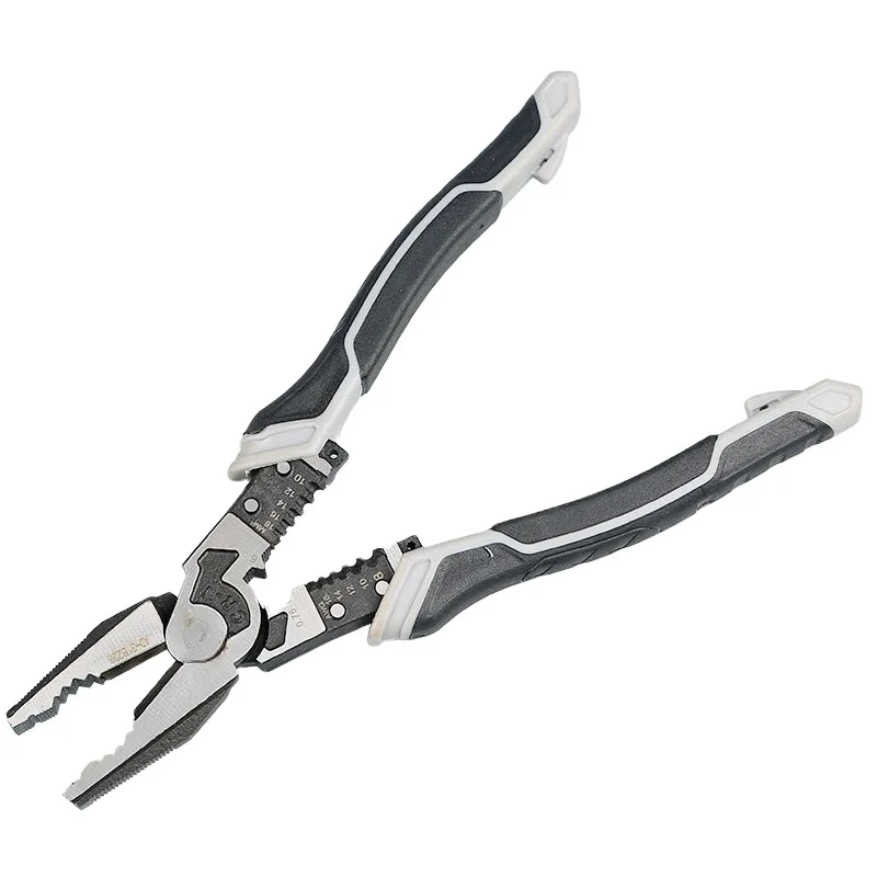 Industria Application Safety Multi Purpose Tool Pliers Wire Cutters Black White Combination Plier