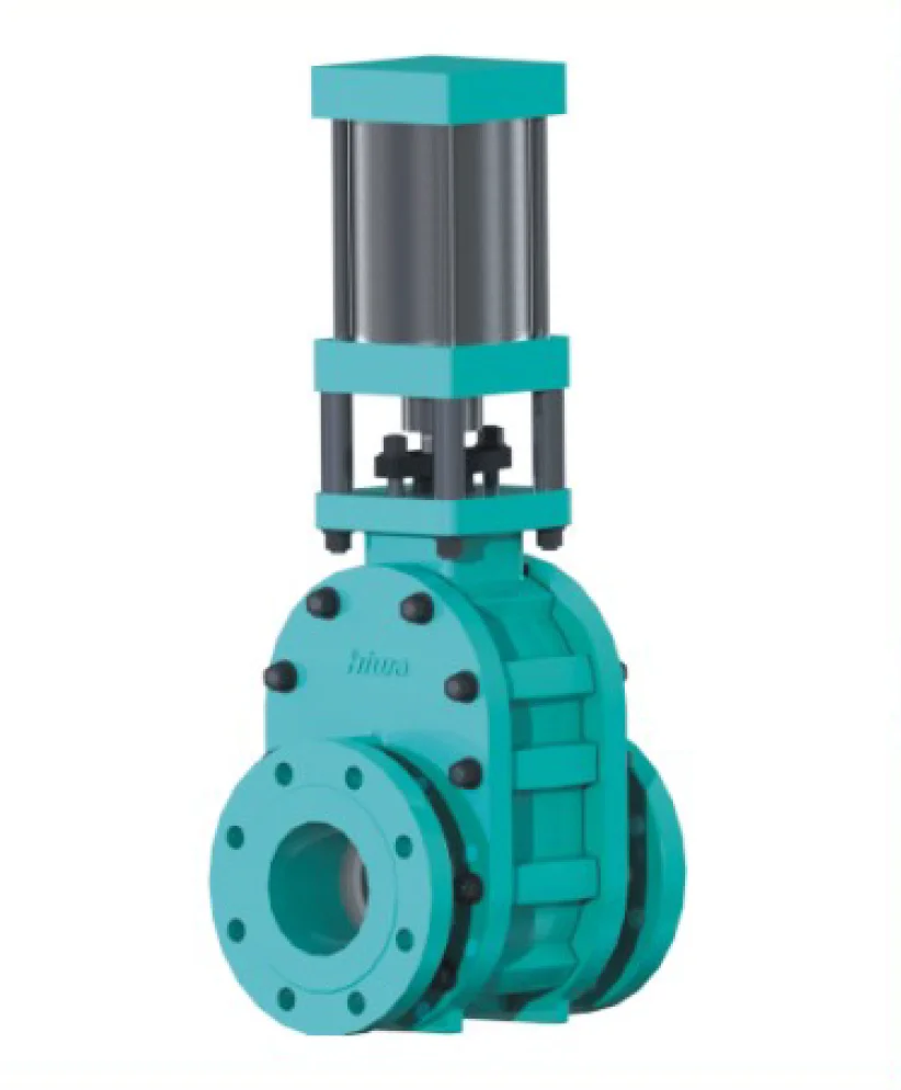 Ceramic Lined valve Wafer Ceramic Double Gate Valve Handwheel