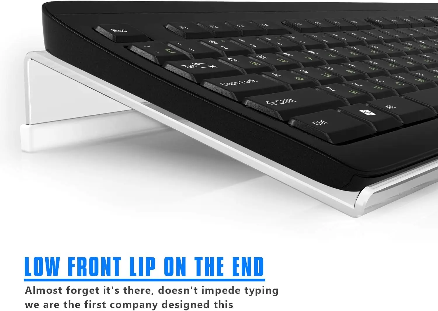Acrylic Tilted Computer Keyboard Display Holder Custom Clear Acrylic Keyboard Stand