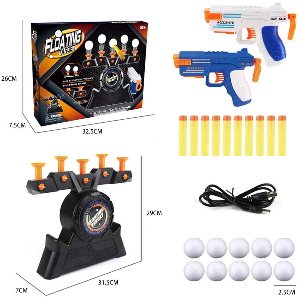 Trending products 2024 soft bullet gun Indoor/Outdoor Floating Target Ball Electric Shooting Game Toy juguetes para los ninos