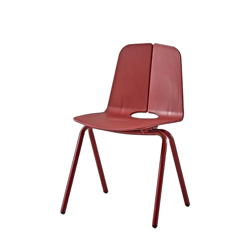 High Quality Restaurant  Furniture Colorful Plastic Chair Metal Legs Dining Chairs Black Folding French Wood Dining Room Chairs
