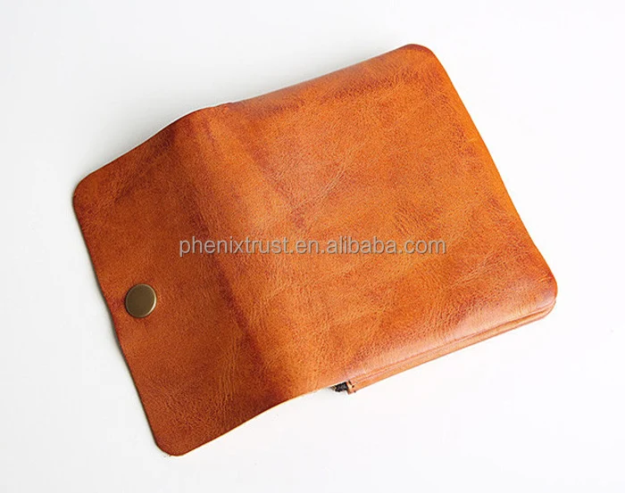 Trending leather wallet girls zip pocket natural soft slim leather kid wallet