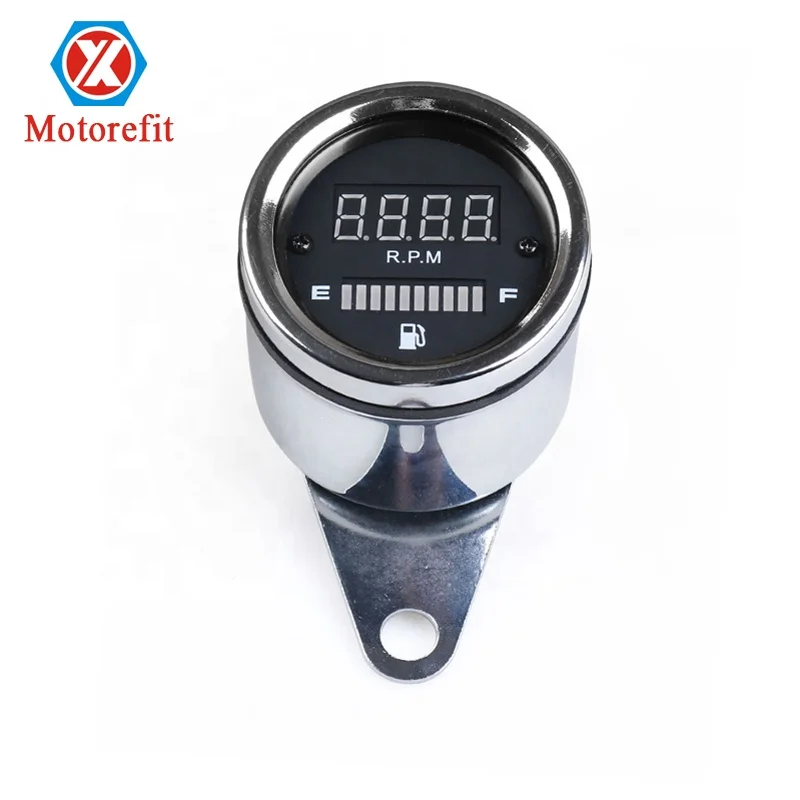 RTS 12 V motorcycle tachometer Meter LED Backlight LCD motorcycle Speedometer digital level gauge oil 12RPM